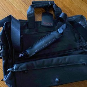 Tumi leather briefcase